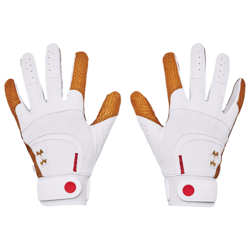 

Under Armour Mens Under Armour Harper Pro Batting Gloves - Mens White/Red Size S