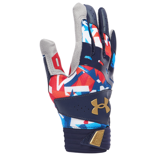 

Under Armour Womens Under Armour Notive Softball Batting Gloves - Womens White/Navy/Red Size L
