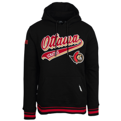 Men's - Pro Standard Senators Script Tail Pullover Hoodie - Black/Red