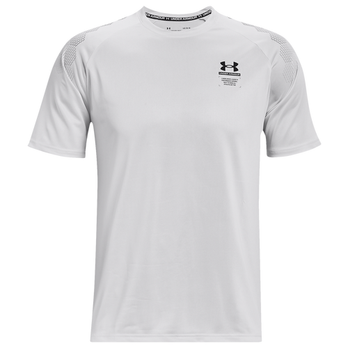 

Under Armour Mens Under Armour Armourprint Short Sleeve T-Shirt - Mens Halo Gray/Black Size XXL