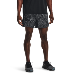 Men's - Under Armour 5" Printed Launch Stretch Woven Run Short - Black