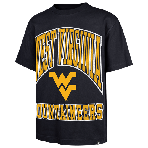 47 Brand Mens West Virginia Mountaineers Big Short Sleeve T-Shirt - - Navy