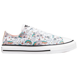 Girls' Preschool - Converse OX - White/Blue/Yellow