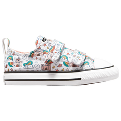 Girls' Toddler - Converse OX - White/Blue/Yellow
