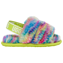 Girls' Grade School - UGG Fluff Yeah Pixelate Boots - Purple/Pink/Multi