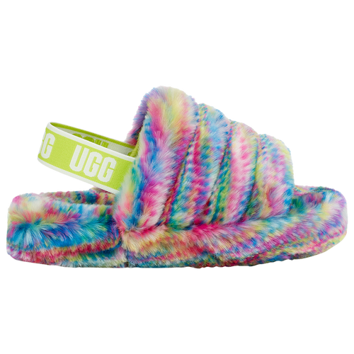 Shop Ugg Girls  Fluff Yeah Pixelate Boots In Purple/pink/multi