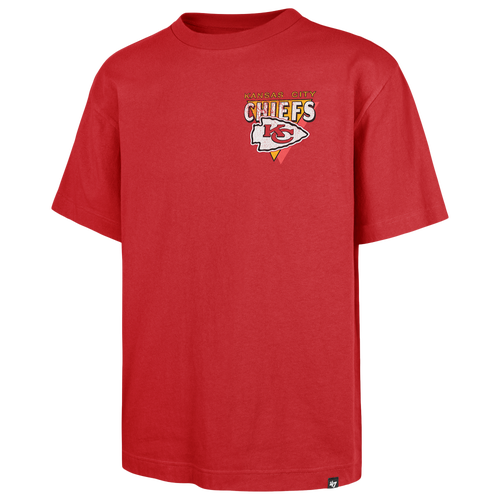 47 Brand Mens Kansas City Chiefs NFL Kansas City Chiefs Bar Short Sleeve T-Shirt - - Red