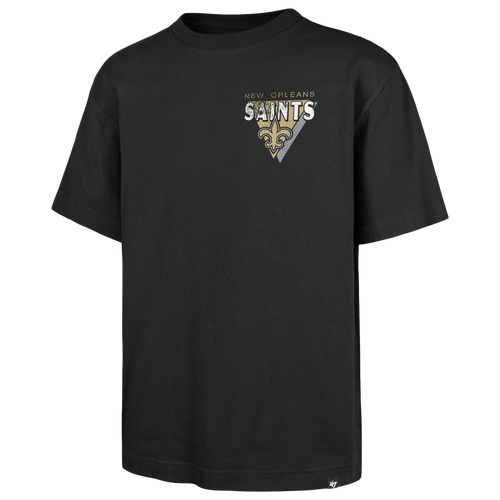 47 Brand Mens New Orleans Saints NFL New Orleans Saints Bar Short Sleeve T-Shirt - - Black