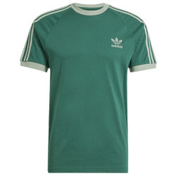 Men's - adidas 3 Stripe T-Shirt  - Collegiate Green