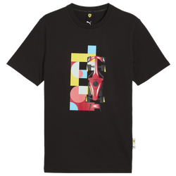 Men's - PUMA Ferrari Race Mosaic Graphic T-Shirt  - Black/Multi