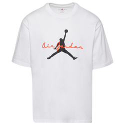 Men's - Jordan Brooklyn Essential 85 Graphic Script S/S Crew  - White/Infrared 23