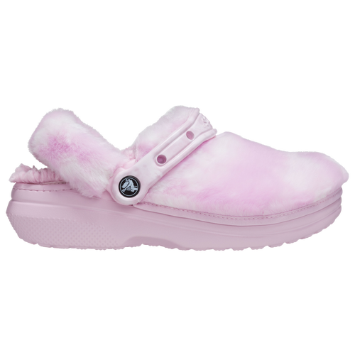 

Womens Crocs Crocs Classic Fur Sure - Womens Shoe Pink/White Size 06.0