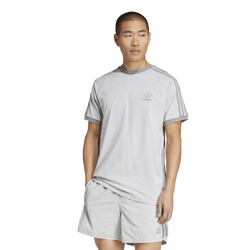 Men's - adidas 3 Stripe T-Shirt  - Grey