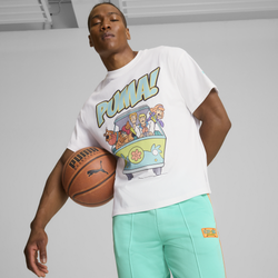 Men's - PUMA Hoops x Scooby-Doo Short Sleeve T-Shirt - White/Teal