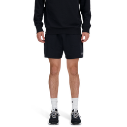 Men's - New Balance Sport Essentials Fleece 7" Shorts  - Black/White