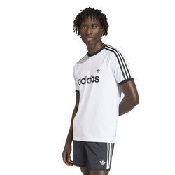 Men's - adidas 3-Stripes Slim Ringer T-shirt  - White/Black