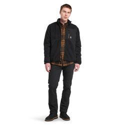 Men's - Timberland Sherpa Mix Media Fleece Top - Black/Black