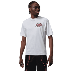 Men's - Jordan Flight Short Sleeve Crew  - White/White