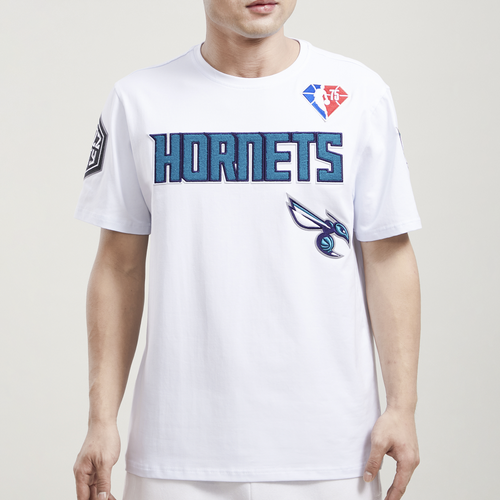 

Pro Standard Mens Pro Standard Hornets Logo T-Shirt - Mens White/White Size M