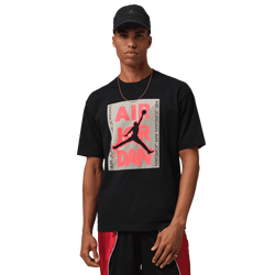 Men's - Jordan HBR Jumpman Graphic Short Sleeve Crew  - Black/Black