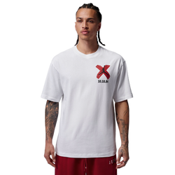 Men's - Jordan Brooklyn Banned Graphic Short Sleeve Crew  - White/University Red
