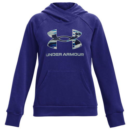 

Girls Under Armour Under Armour Rival Fleece Hoodie - Girls' Grade School Bauhaus Blue/Opal Green Size XS