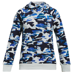 Girls' Grade School - Under Armour Rival Fleece Printed Hoodie - Midnight Navy/Opal Green/Versa Blue