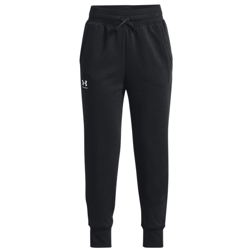 

Girls Under Armour Under Armour Rival Fleece Joggers - Girls' Grade School Black/White Size L