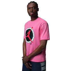 Men's - Jordan Flight Club Short Sleeve Crew  - Pink/Red