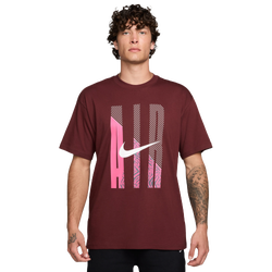 Men's - Nike M90 Air T-Shirt  - Dark Team Red