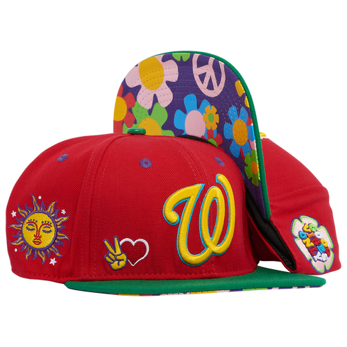 

Pro Standard Pro Standard Nationals Peace & Love Snapback Hat - Adult Red Size One Size