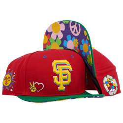 Adult - Pro Standard Giants Peace & Love Snapback Hat - Red