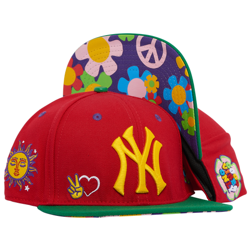 

Pro Standard Pro Standard Yankees Peace & Love Snapback Hat - Adult Red Size One Size