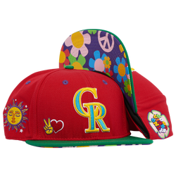 Adult - Pro Standard Rockies Peace & Love Snapback Hat - Red