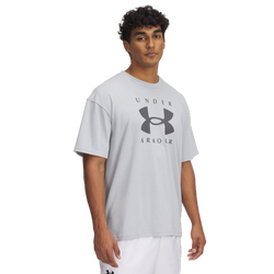 Men's - Under Armour Heavyweight Oversized Branded S/S T-Shirt  - Mod Grey/Castlerock