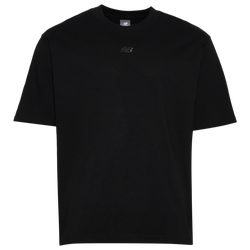 Men's - New Balance Oversized Center Chest Emblem Tonal T-Shirt  - Black