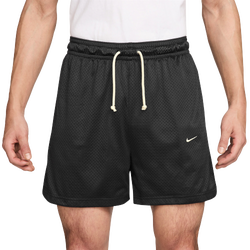 Men's - Nike Dri-FIT Standard Issue Mesh 5IN Shorts  - Black/White