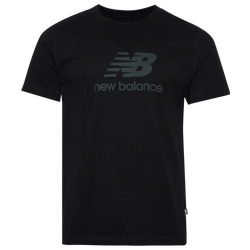 Men's - New Balance Essential Stacked Logo T-Shirt  - Tonal Black/Black