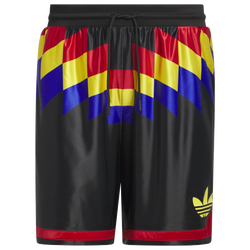 Men's - adidas WC Print Shorts  - Black/Yellow/Red