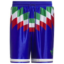 Men's - adidas WC Print Shorts  - Blue/Red/Green
