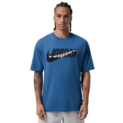 Men's - Jordan Swoosh 85 Short Sleeve Crew  - Blue