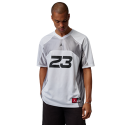 Men's - Jordan Flight Jersey Short Sleeve Top  - Gray/White