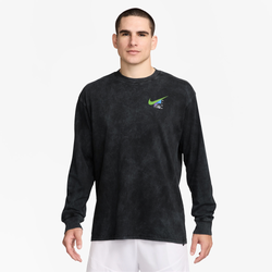Men's - Nike M90 OC Long Sleeve T-Shirt  - Black/Green