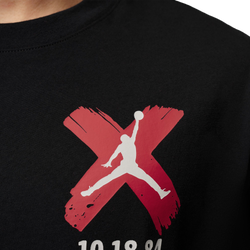 Men's - Jordan Brooklyn Banned Graphic Short Sleeve Crew  - Black/University Red
