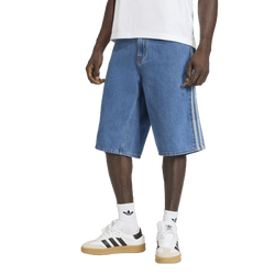 Men's - adidas Firebird Adicolor Denim Shorts 10"  - Blue/Blue