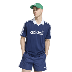 Men's - adidas Originals Drop Needle Jersey  - White/Indigo