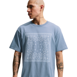 Men's - Nike NSW Max90 Short Sleeve Bandana T-Shirt  - Blue/White