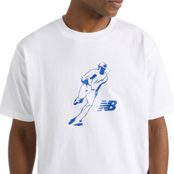 Men's - New Balance Shohei Always On Logo T-Shirt  - White/Blue