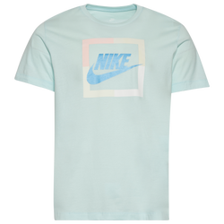Men's - Nike Futura Block T-Shirt  - Glacier Blue/Glacier Blue