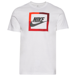 Men's - Nike Futura Block T-Shirt  - White/Red